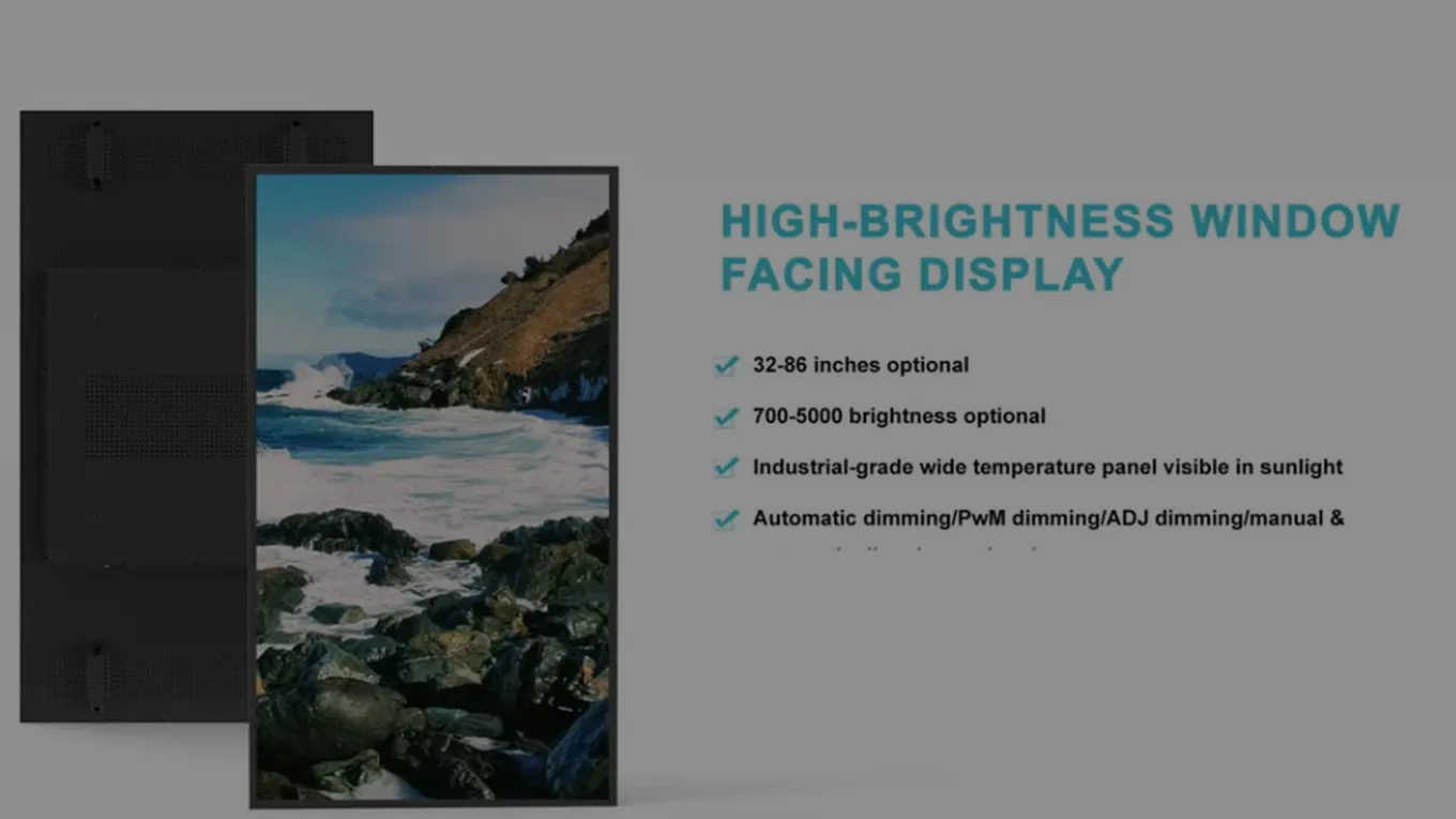 LCD Window Facing Display Video